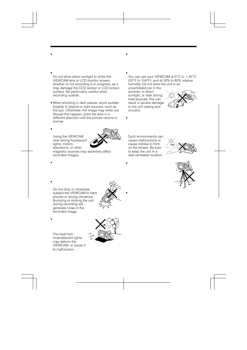 Precautions | Sharp VL-AH160U User Manual | Page 6 / 80