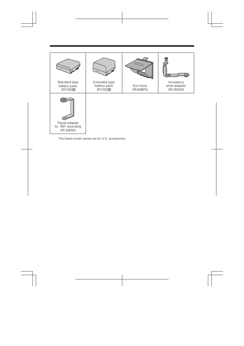 Optional accessories | Sharp VL-AH160U User Manual | Page 9 / 80