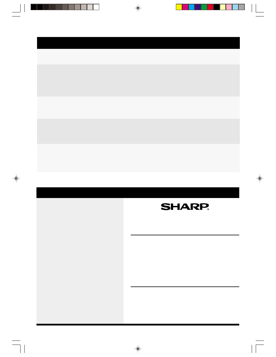 Reheating chart | Sharp R-1201 User Manual | Page 29 / 32