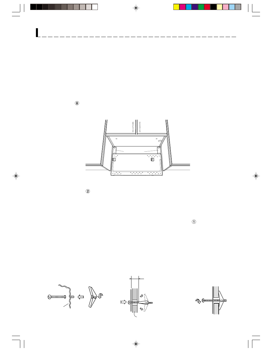Mounting plate, 7 oven installation mounting scale plate | Sharp R-1201 User Manual | Page 9 / 32