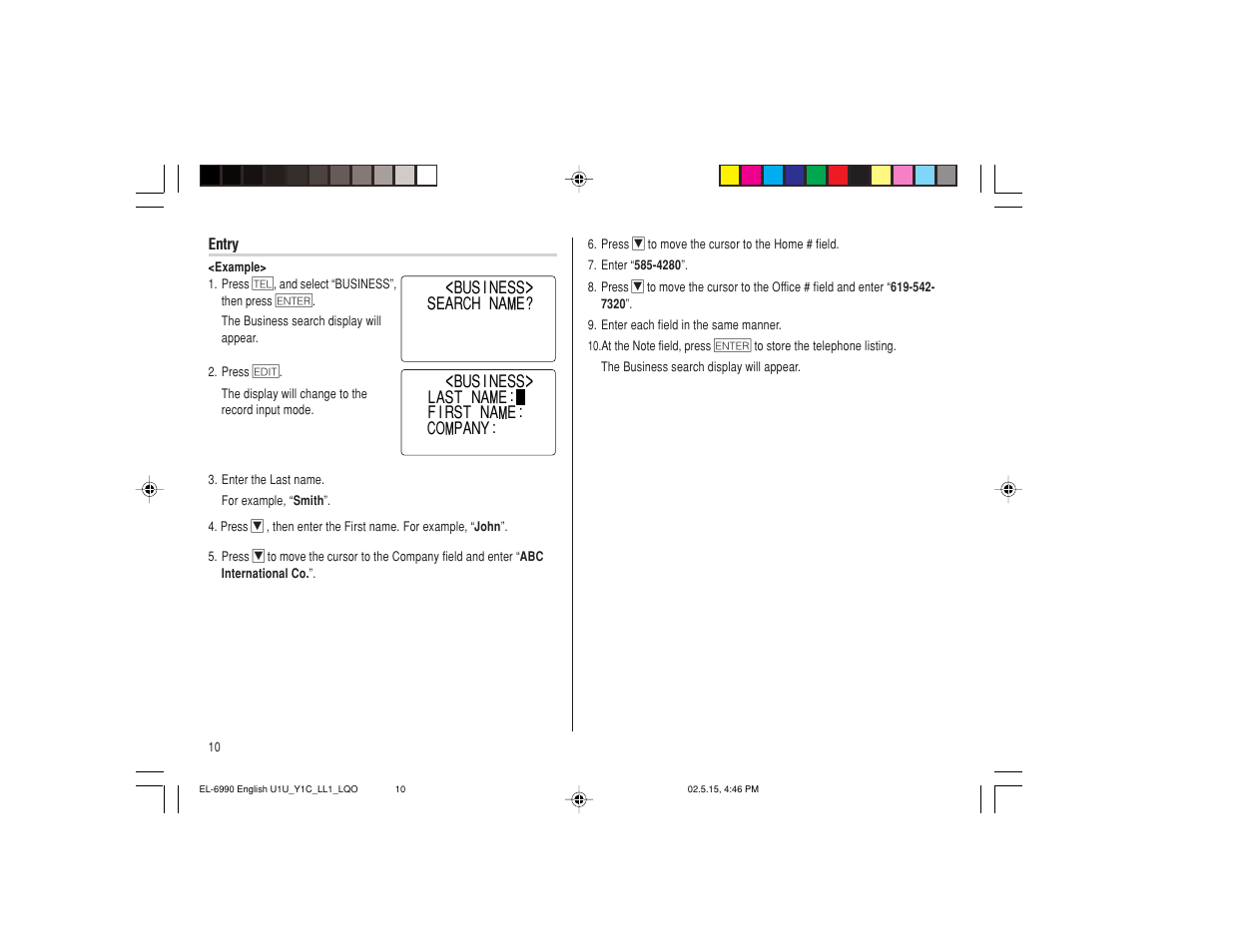 Sharp Electronic Organizer EL-6990 User Manual | Page 12 / 36