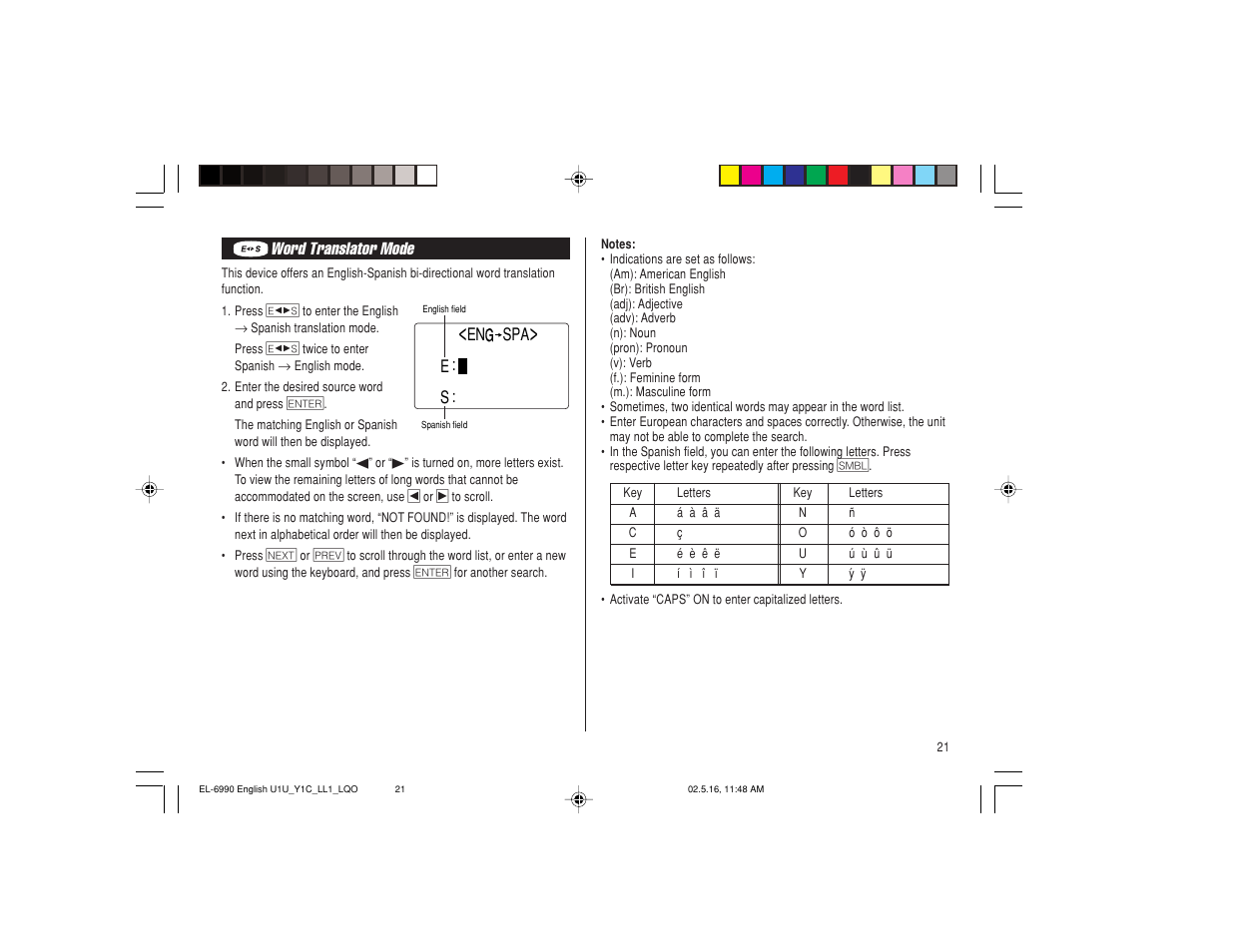 Sharp Electronic Organizer EL-6990 User Manual | Page 23 / 36