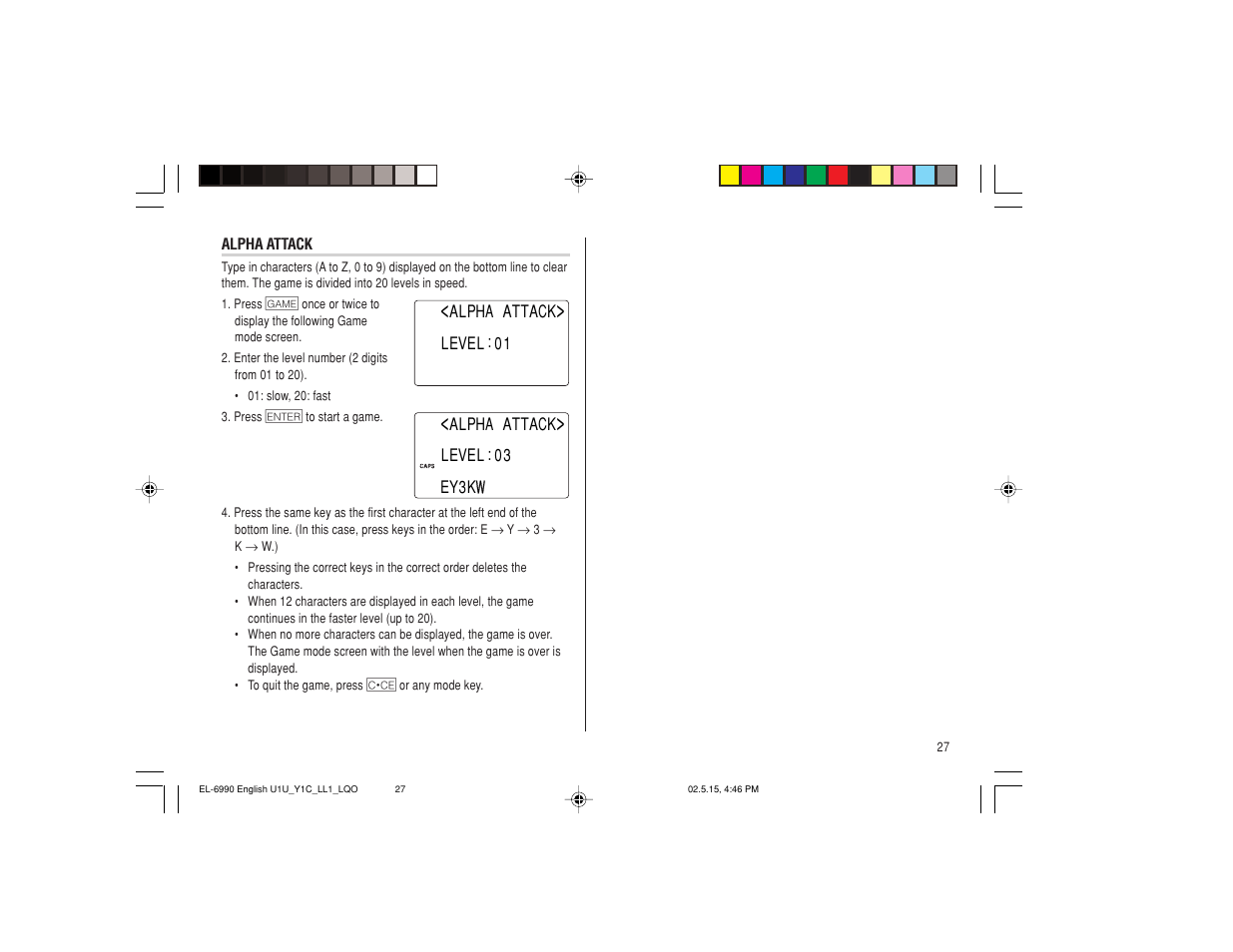 Sharp Electronic Organizer EL-6990 User Manual | Page 29 / 36