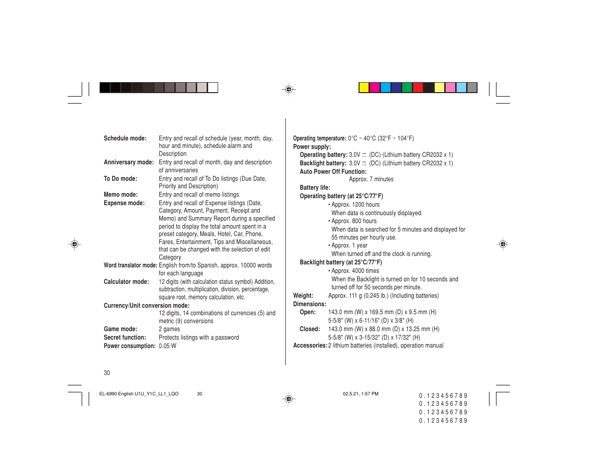 Sharp Electronic Organizer EL-6990 User Manual | Page 32 / 36