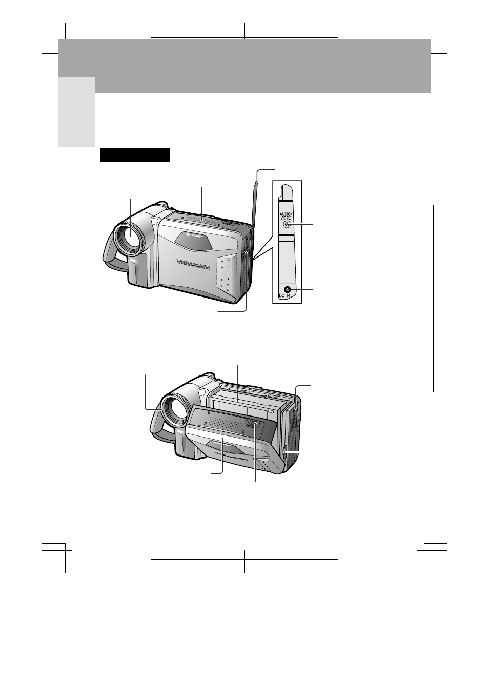 Operation summary, Part names | Sharp VL-A110U User Manual | Page 12 / 72