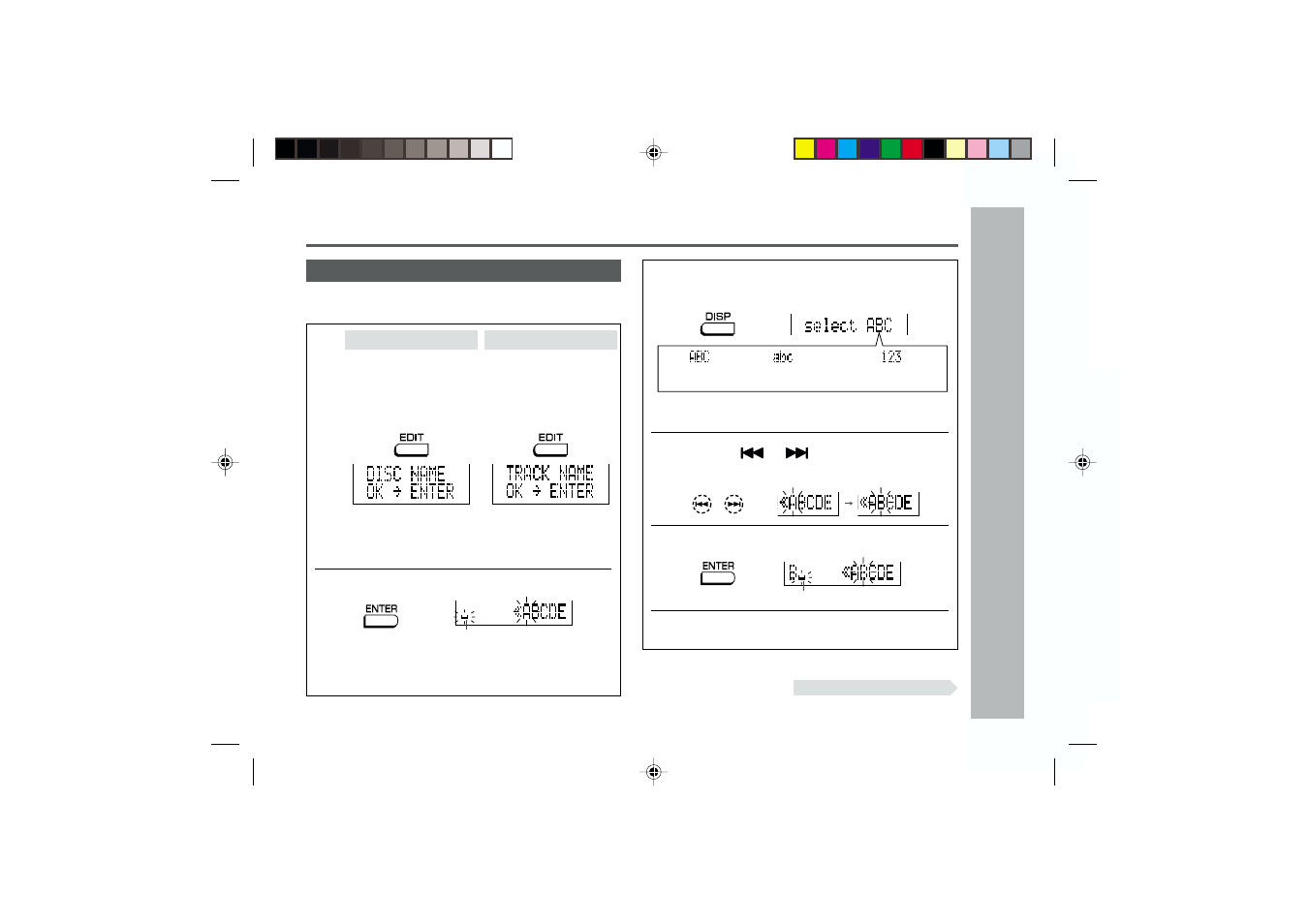 Titling a minidisc, Advanced features | Sharp MD-MT877 User Manual | Page 43 / 60