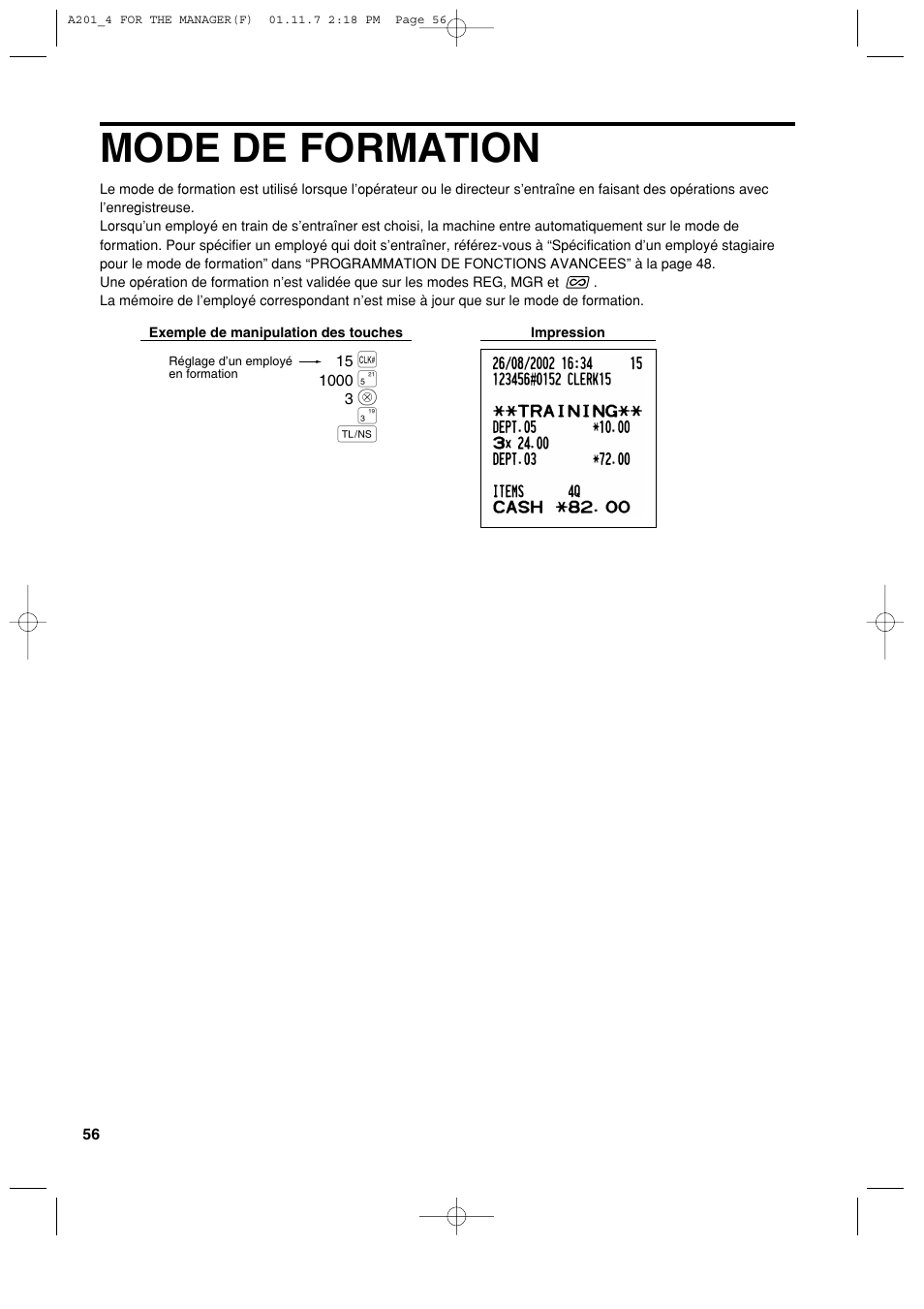 Mode de formation | Sharp XE-A201 User Manual | Page 194 / 276