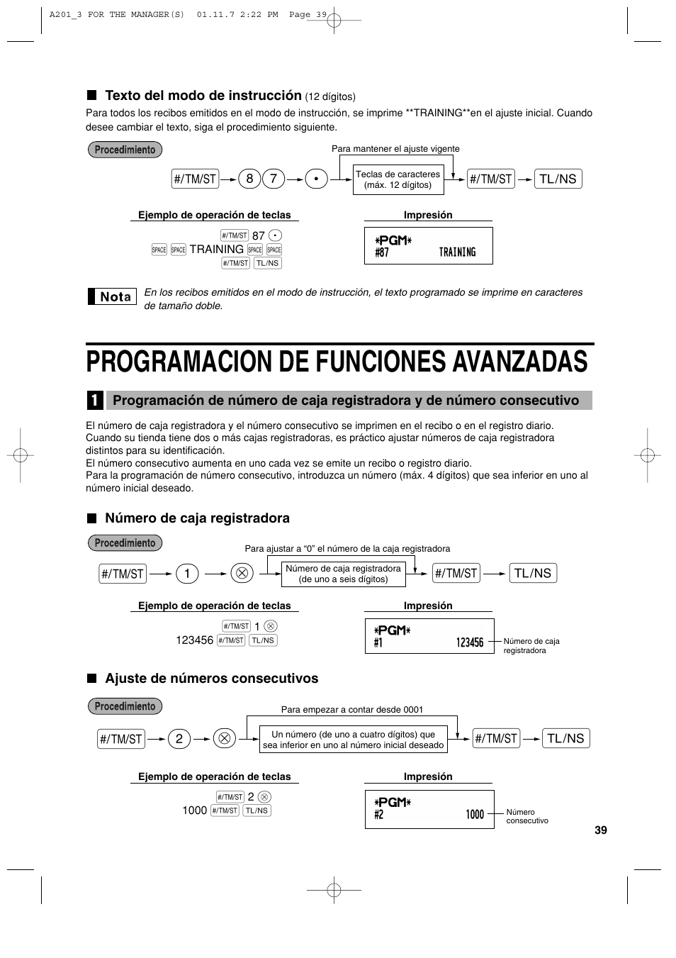 Programacion de funciones avanzadas, 1s @ s a, 2s @ s a | Sp 87 | Sharp XE-A201 User Manual | Page 245 / 276