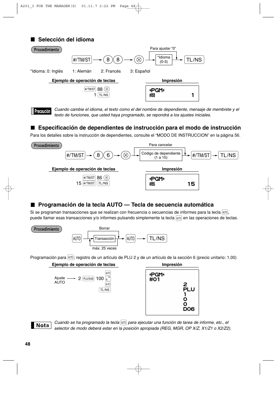 S 86 | Sharp XE-A201 User Manual | Page 254 / 276