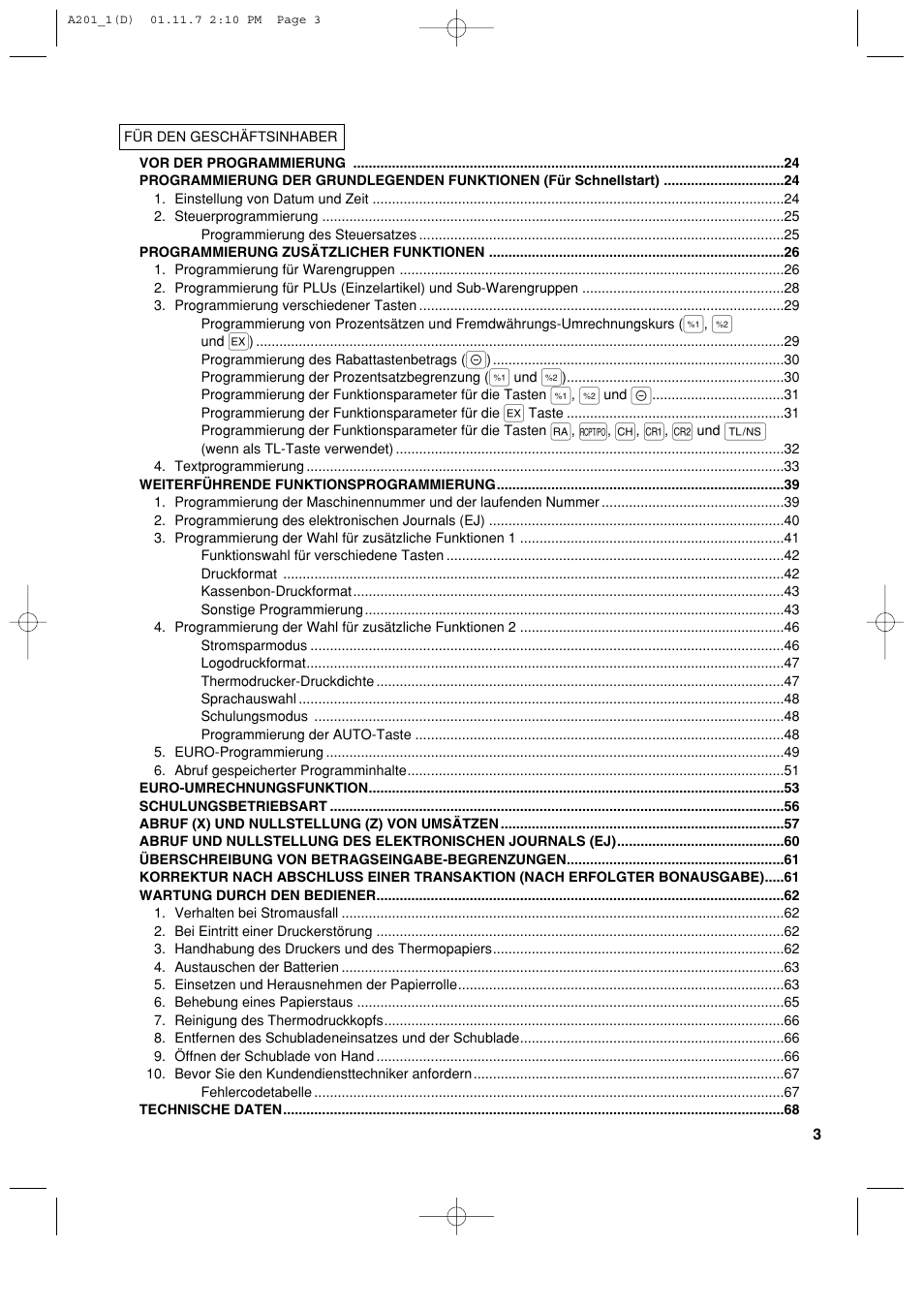 Sharp XE-A201 User Manual | Page 73 / 276