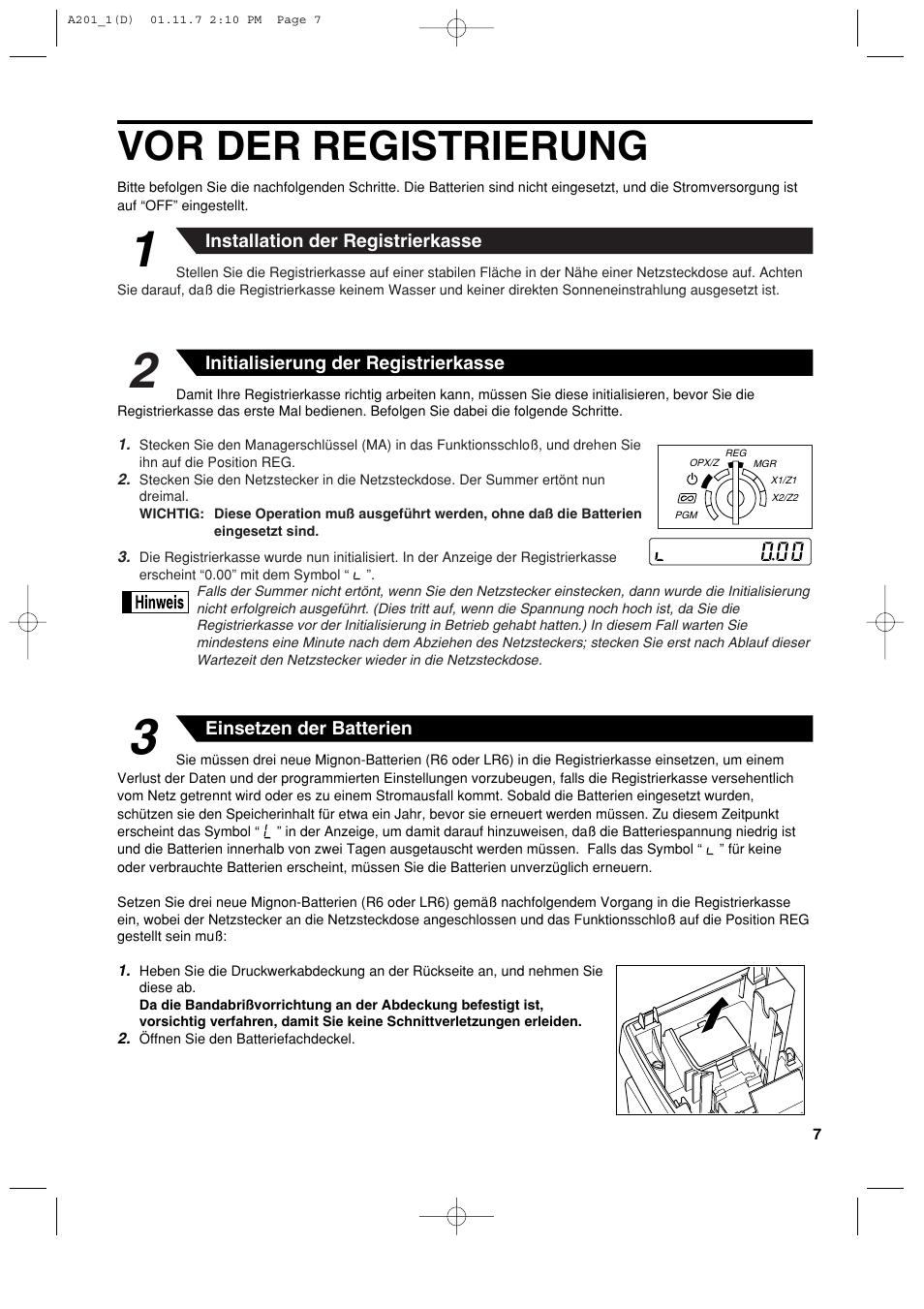 Vor der registrierung | Sharp XE-A201 User Manual | Page 77 / 276
