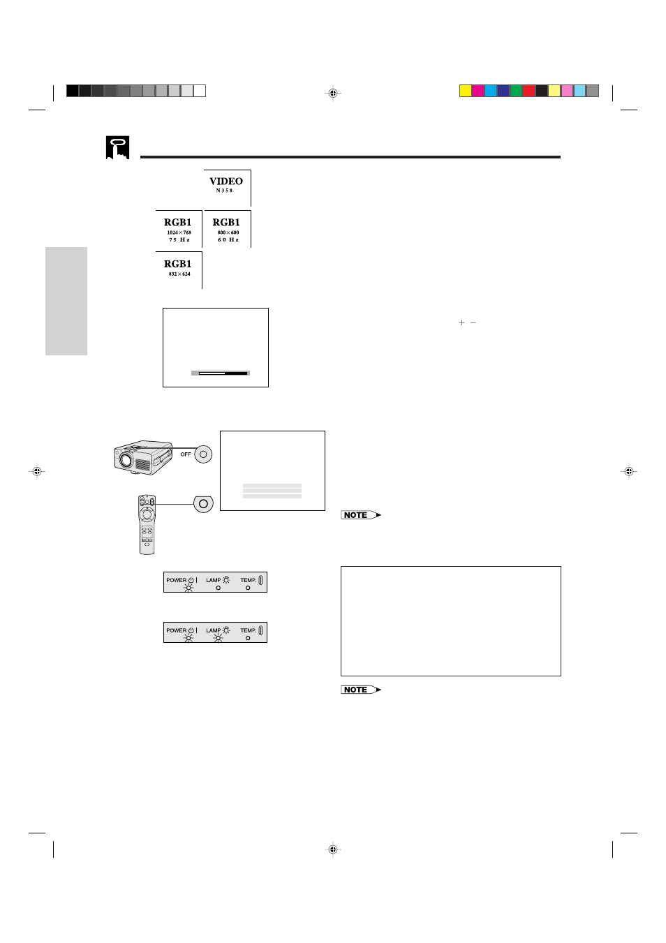 I. checking the input mode, J. adjusting the volume, K. turning off the power | Sharp XG-NV4SU User Manual | Page 14 / 40