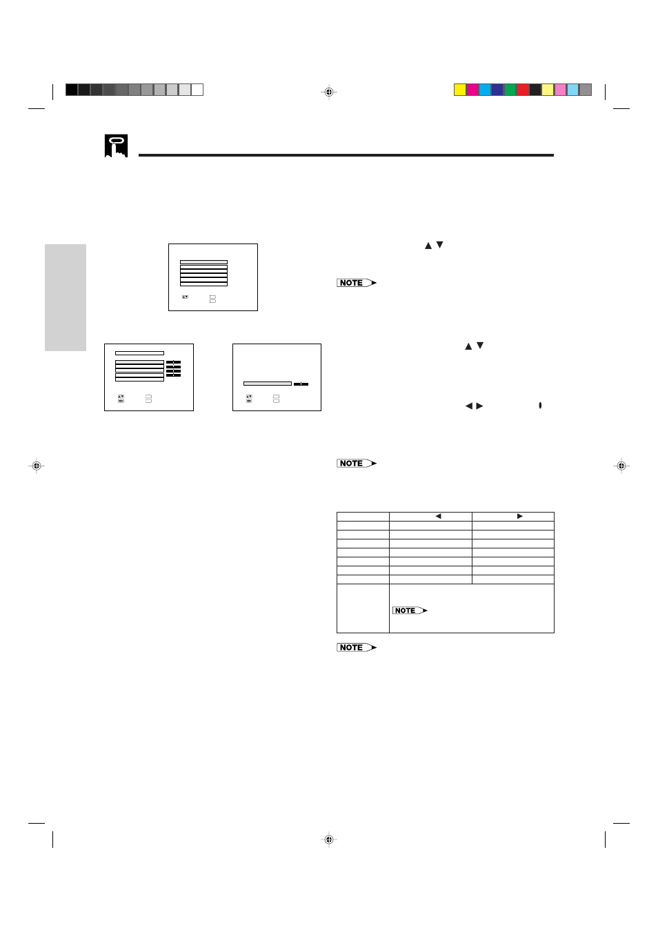 Picture adjustments, A. displaying the “rgb1 adj.” screen, B. adjusting the picture | Description of adjustment items, On-screen display | Sharp XG-NV4SU User Manual | Page 16 / 40