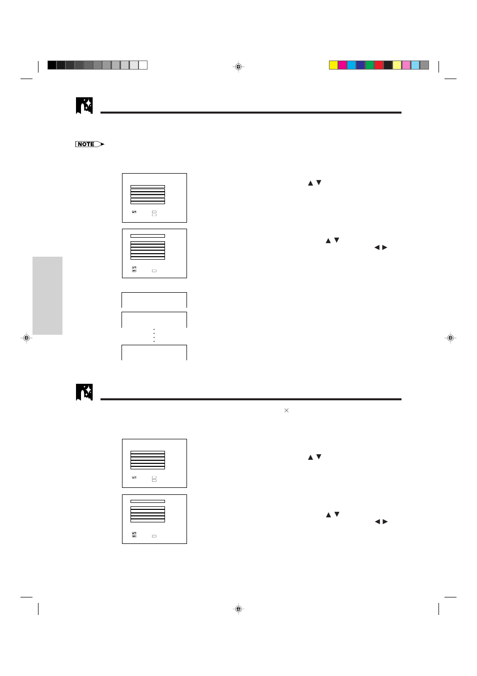 Blue screen function (video mode only), A. displaying the “image adj.” screen, Ab b. turning on the blue screen | Sharp XG-NV4SU User Manual | Page 22 / 40