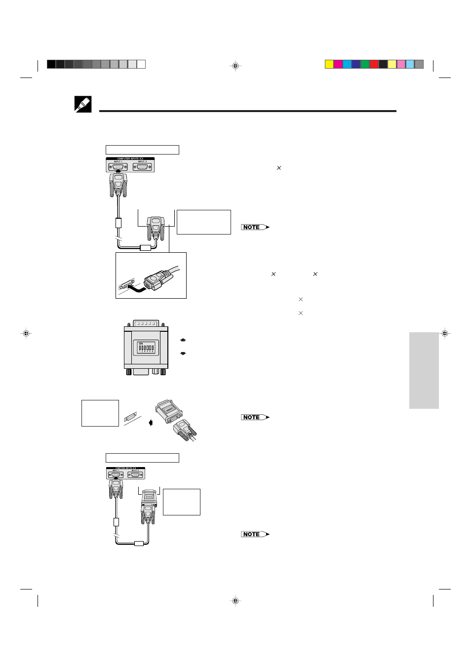 Connecting to the computer input port | Sharp XG-NV4SU User Manual | Page 27 / 40