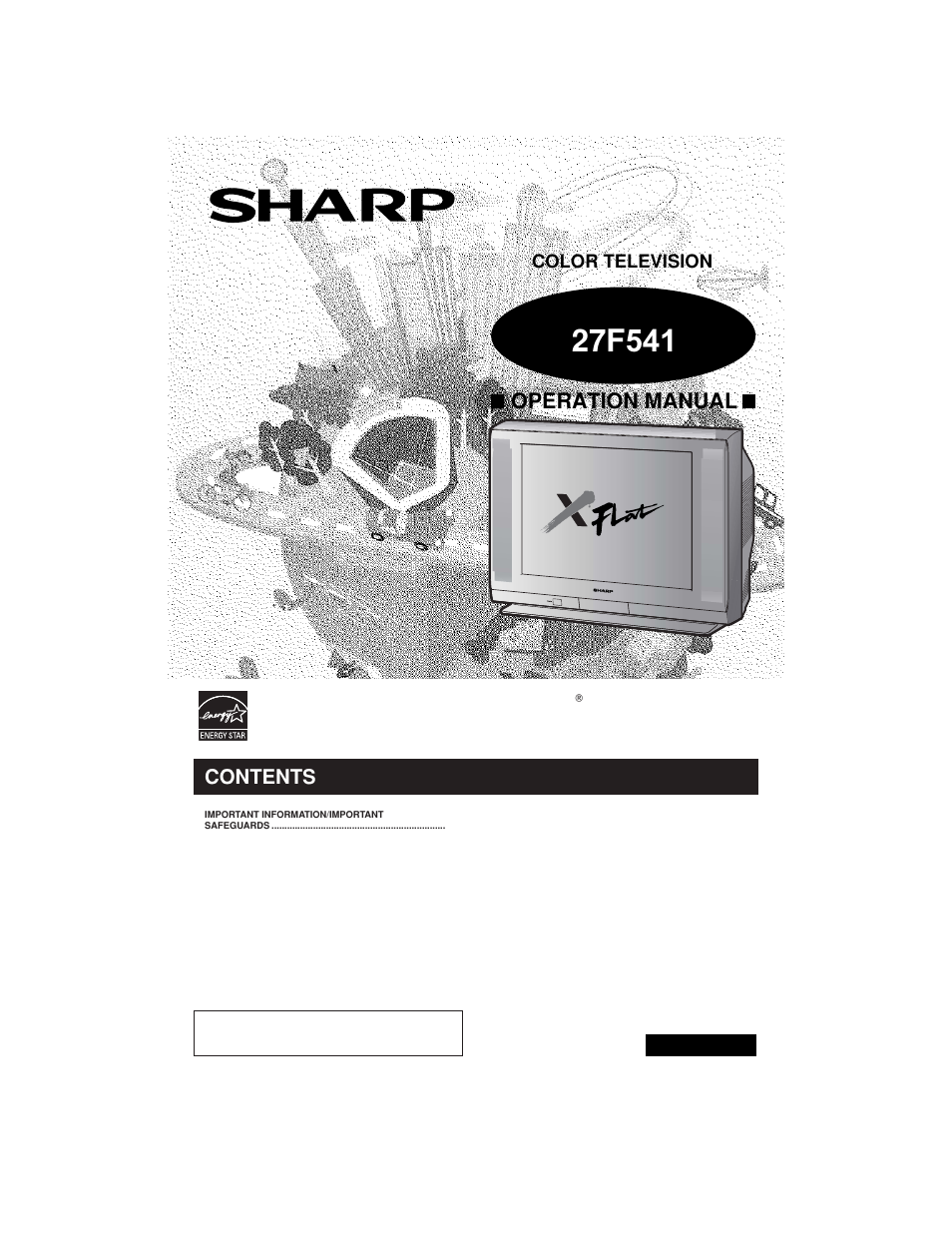 Sharp 27F541 User Manual | 46 pages