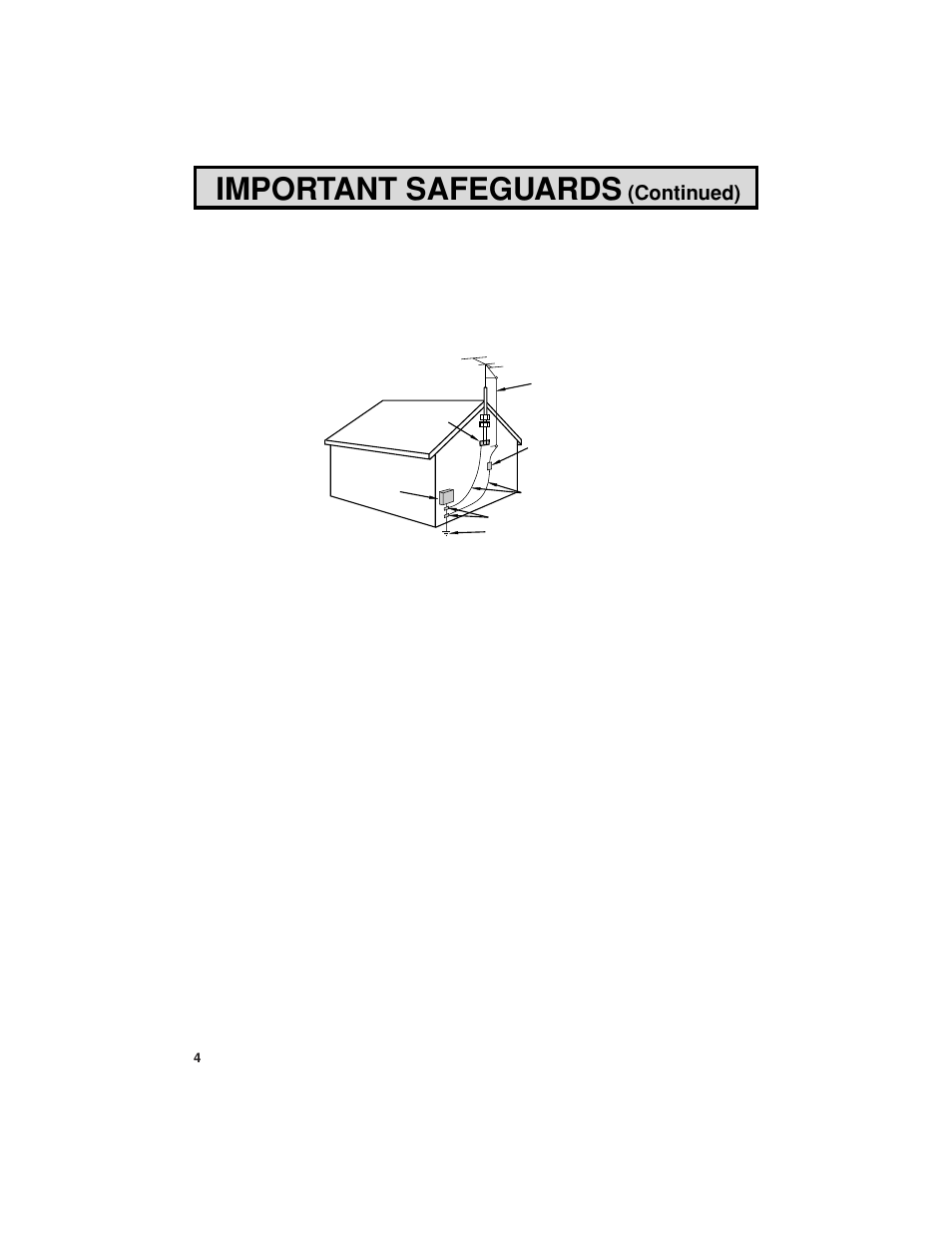 Important safeguards, Continued) | Sharp 27F541 User Manual | Page 4 / 46