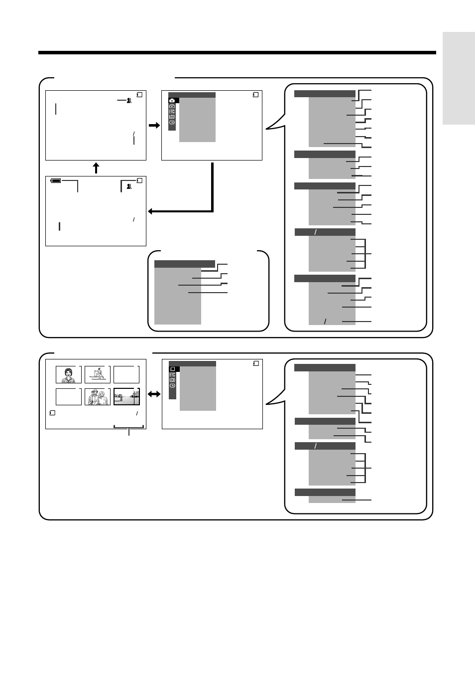 Card-camera mode card-vcr mode, Easy mode (p. 28), Operation references | Sharp VL-WD450U User Manual | Page 21 / 120