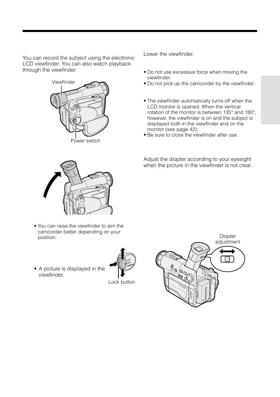 Using the viewfinder | Sharp VL-WD450U User Manual | Page 33 / 120