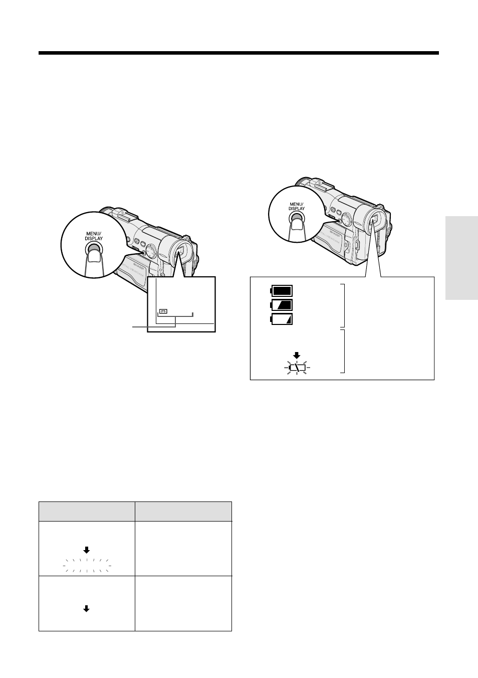 Remaining recording time display, Remaining battery power display | Sharp VL-WD450U User Manual | Page 37 / 120