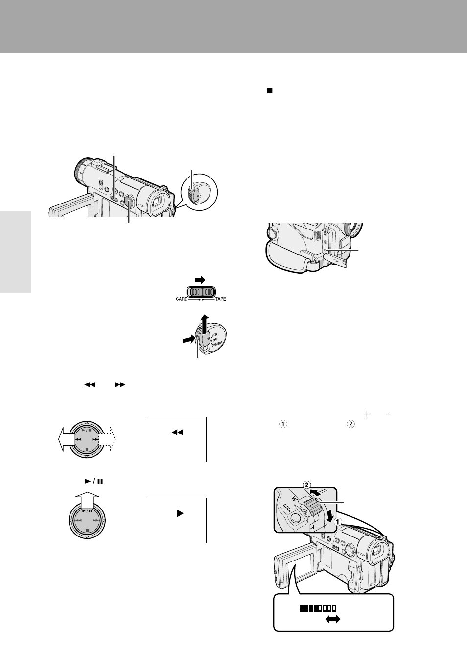 Basic operations, Tape playback, Playback | Volume control | Sharp VL-WD450U User Manual | Page 38 / 120