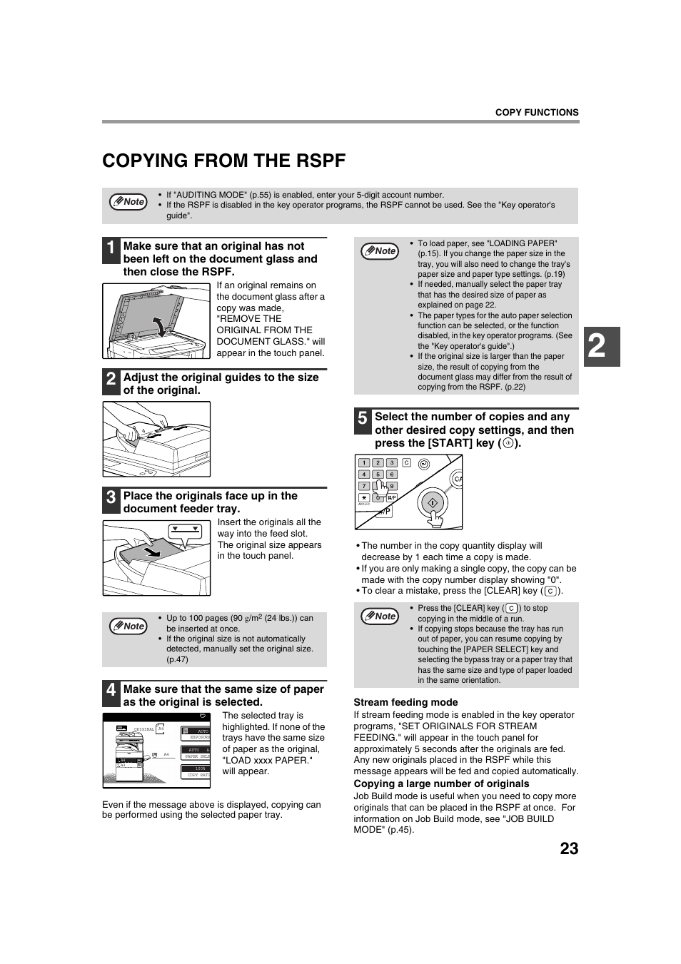 Copying from the rspf | Sharp AR-M236 User Manual | Page 25 / 100
