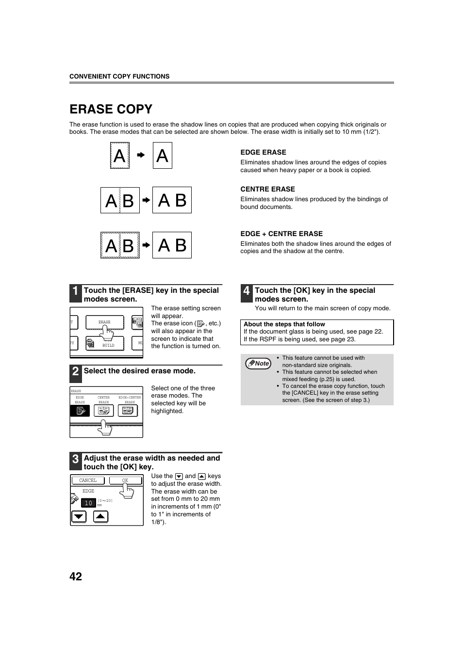 Erase copy | Sharp AR-M236 User Manual | Page 44 / 100