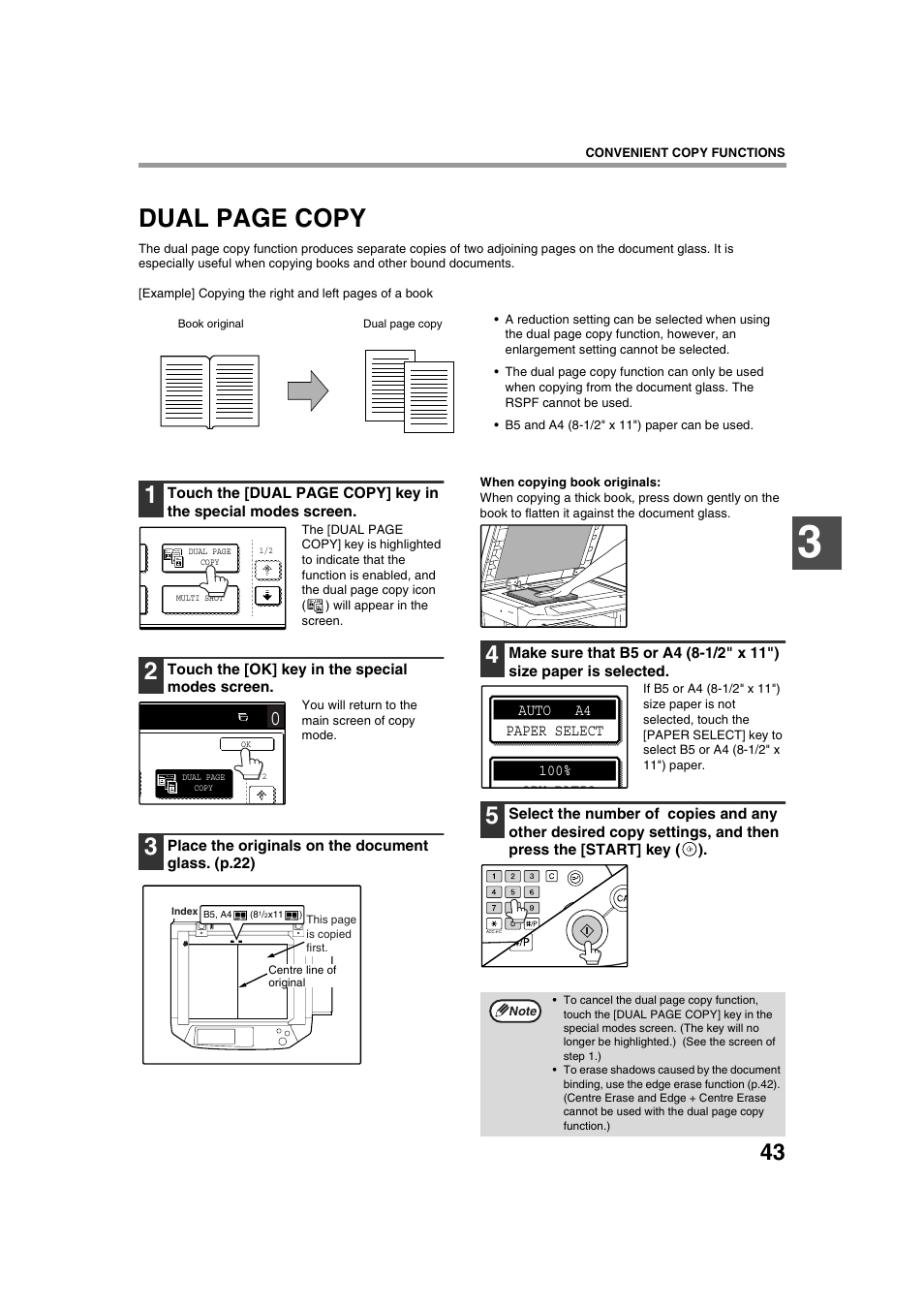 Dual page copy | Sharp AR-M236 User Manual | Page 45 / 100