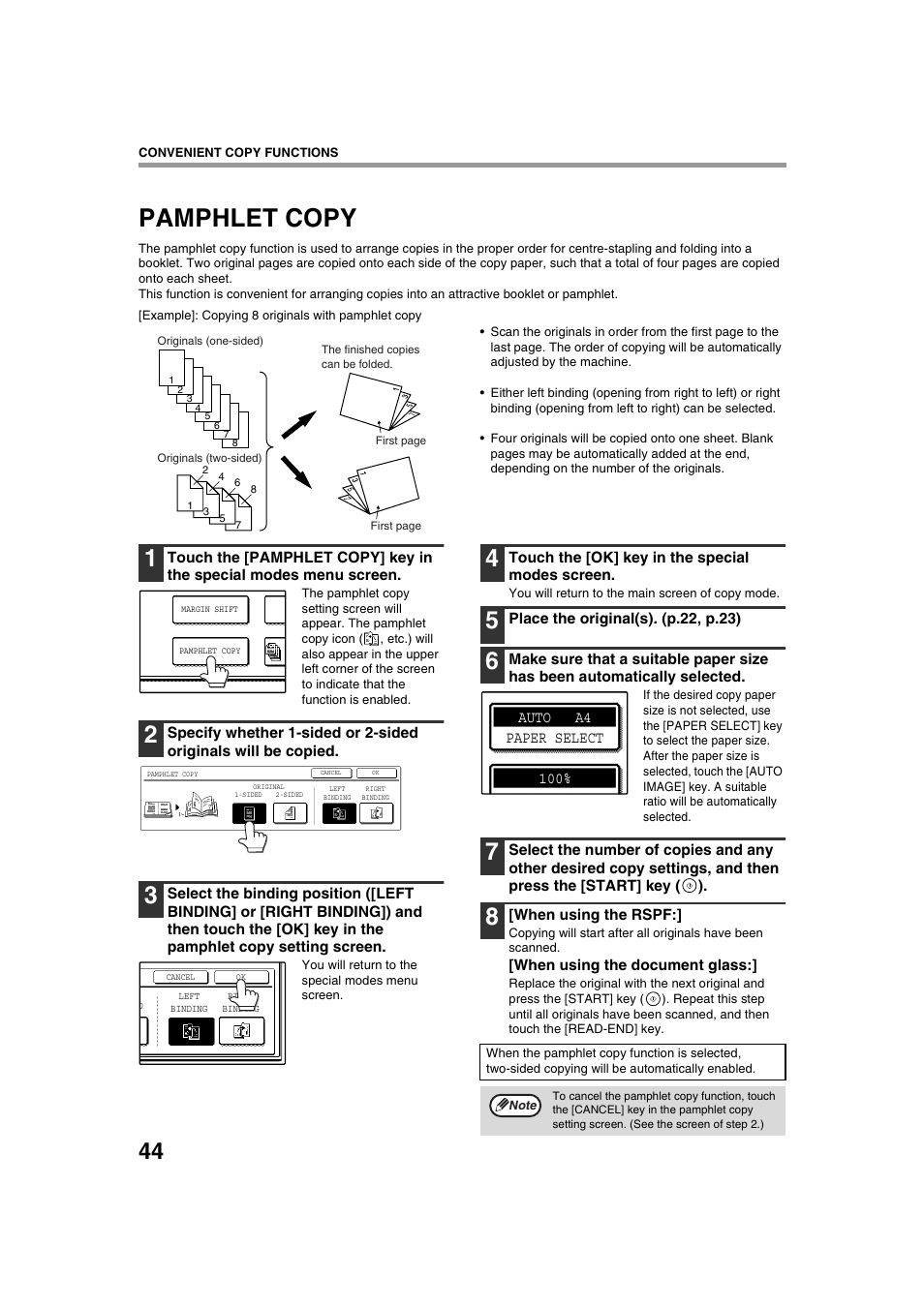 Pamphlet copy | Sharp AR-M236 User Manual | Page 46 / 100