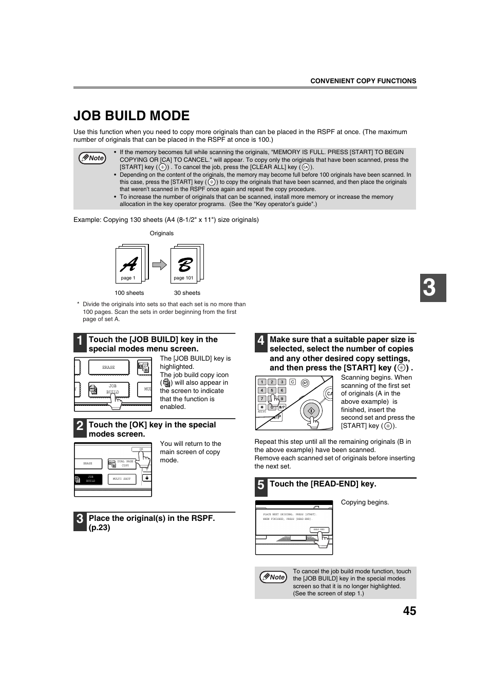 Job build mode | Sharp AR-M236 User Manual | Page 47 / 100