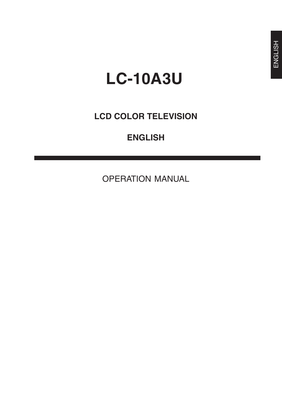 Lc-10a3u | Sharp Aquos LC 10A3U User Manual | Page 2 / 35