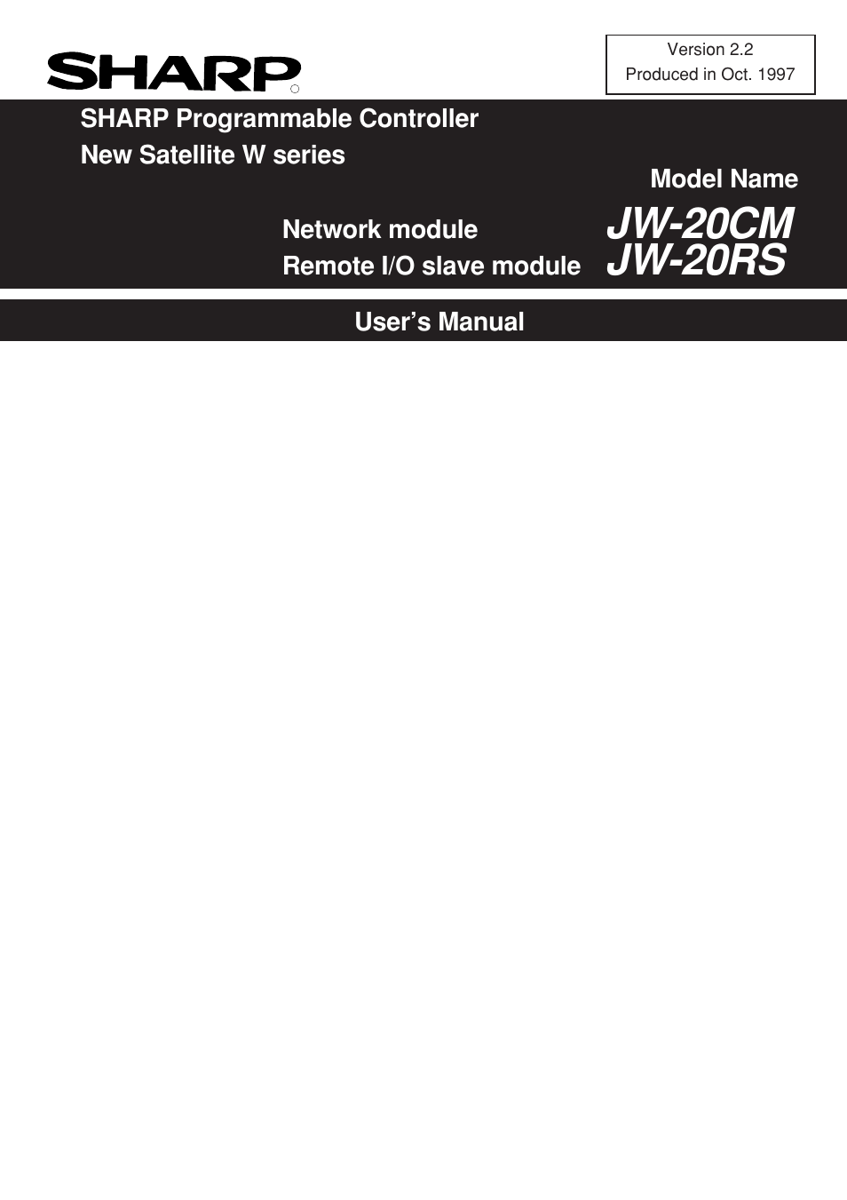 Sharp JW-20CM User Manual | 230 pages