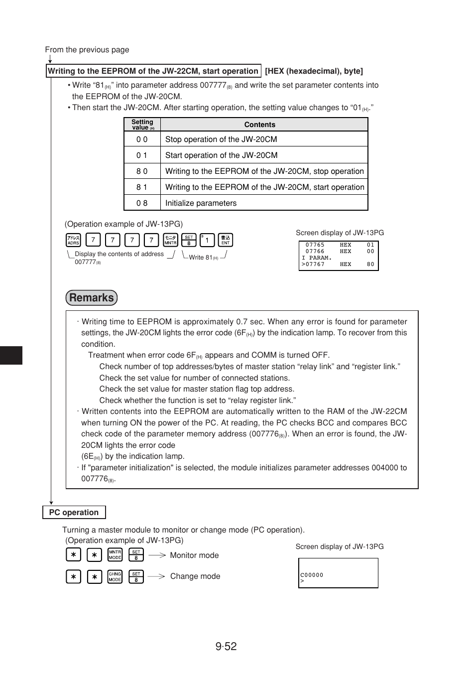 Remarks | Sharp JW-20CM User Manual | Page 150 / 230