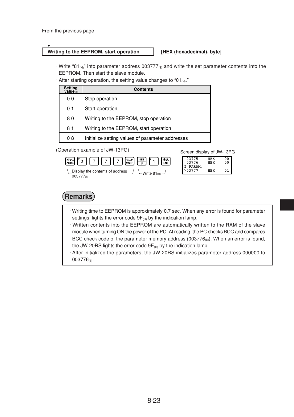 23 remarks | Sharp JW-20CM User Manual | Page 61 / 230