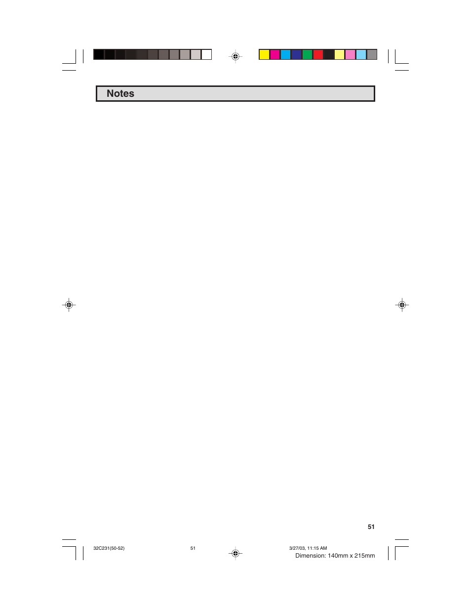 Sharp 36C230 User Manual | Page 51 / 52
