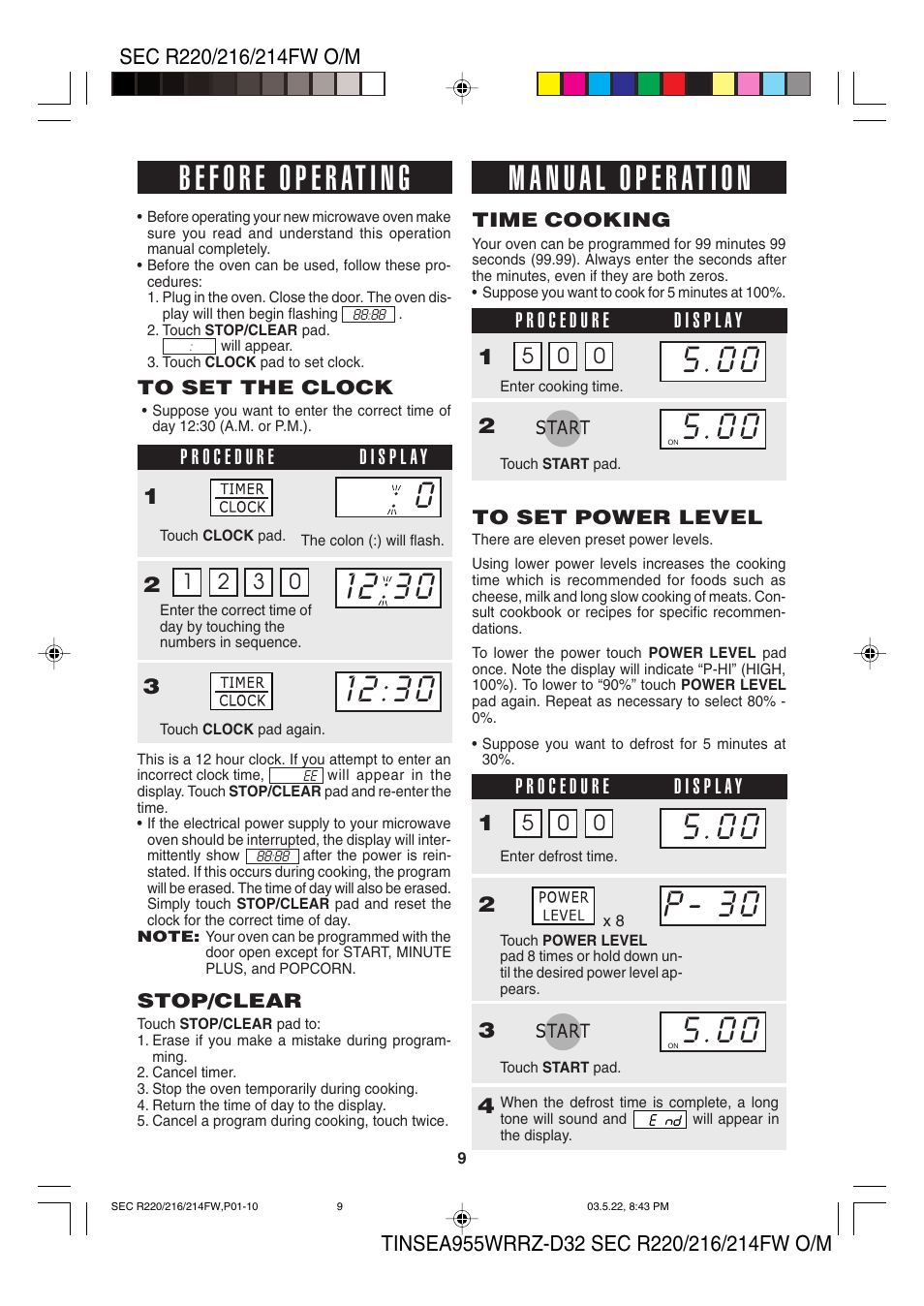 Sharp R-220F User Manual | Page 11 / 24