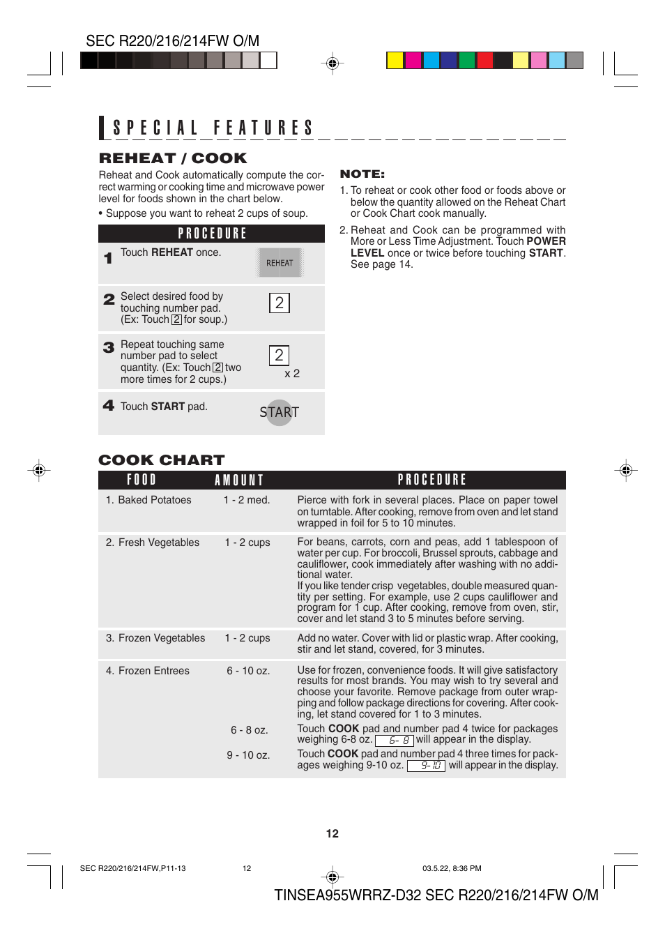 Sharp R-220F User Manual | Page 14 / 24