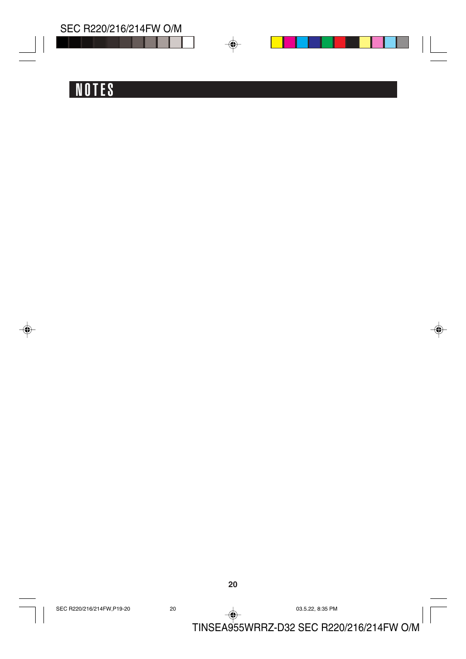 Sharp R-220F User Manual | Page 22 / 24
