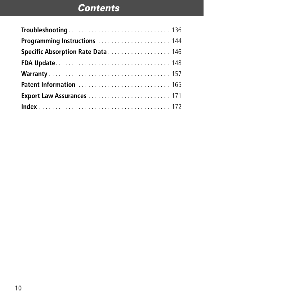 Motorola V60C User Manual | Page 12 / 190