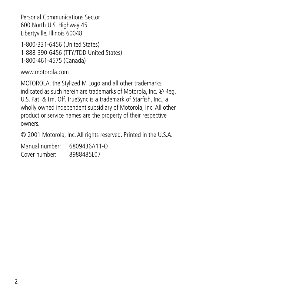 Motorola V60C User Manual | Page 4 / 190