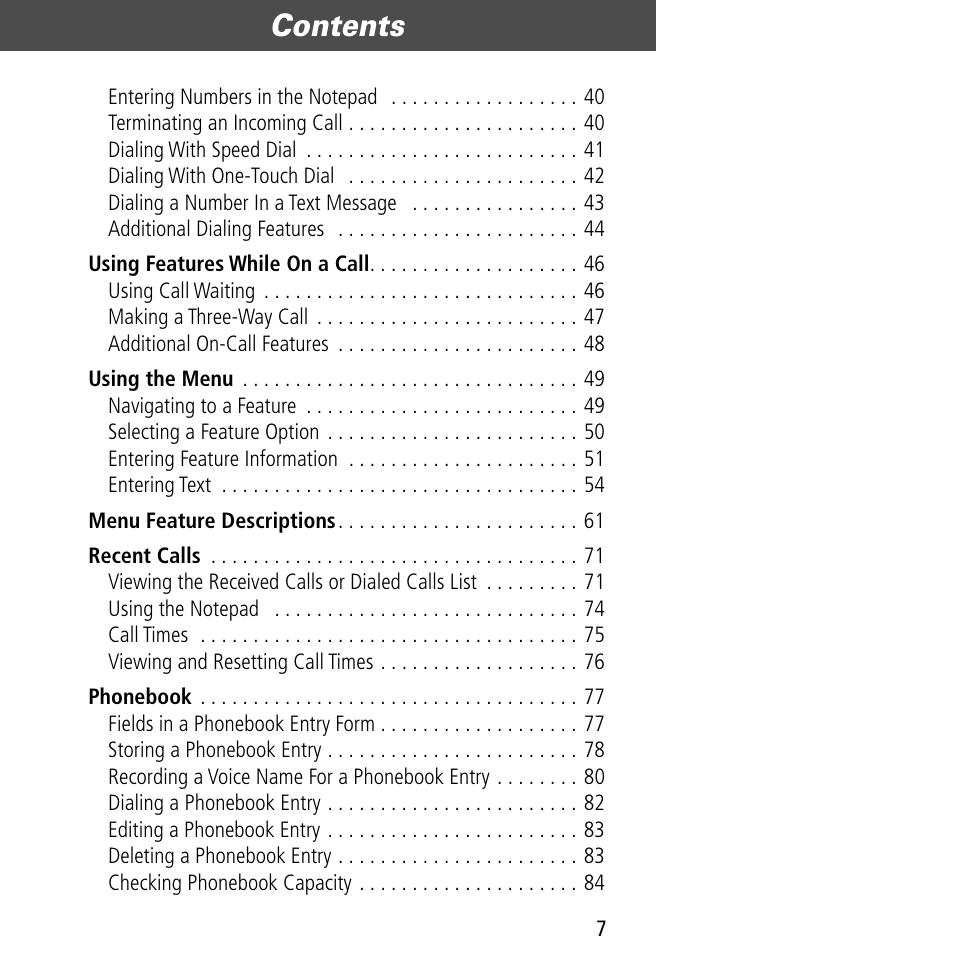 Motorola V60C User Manual | Page 9 / 190