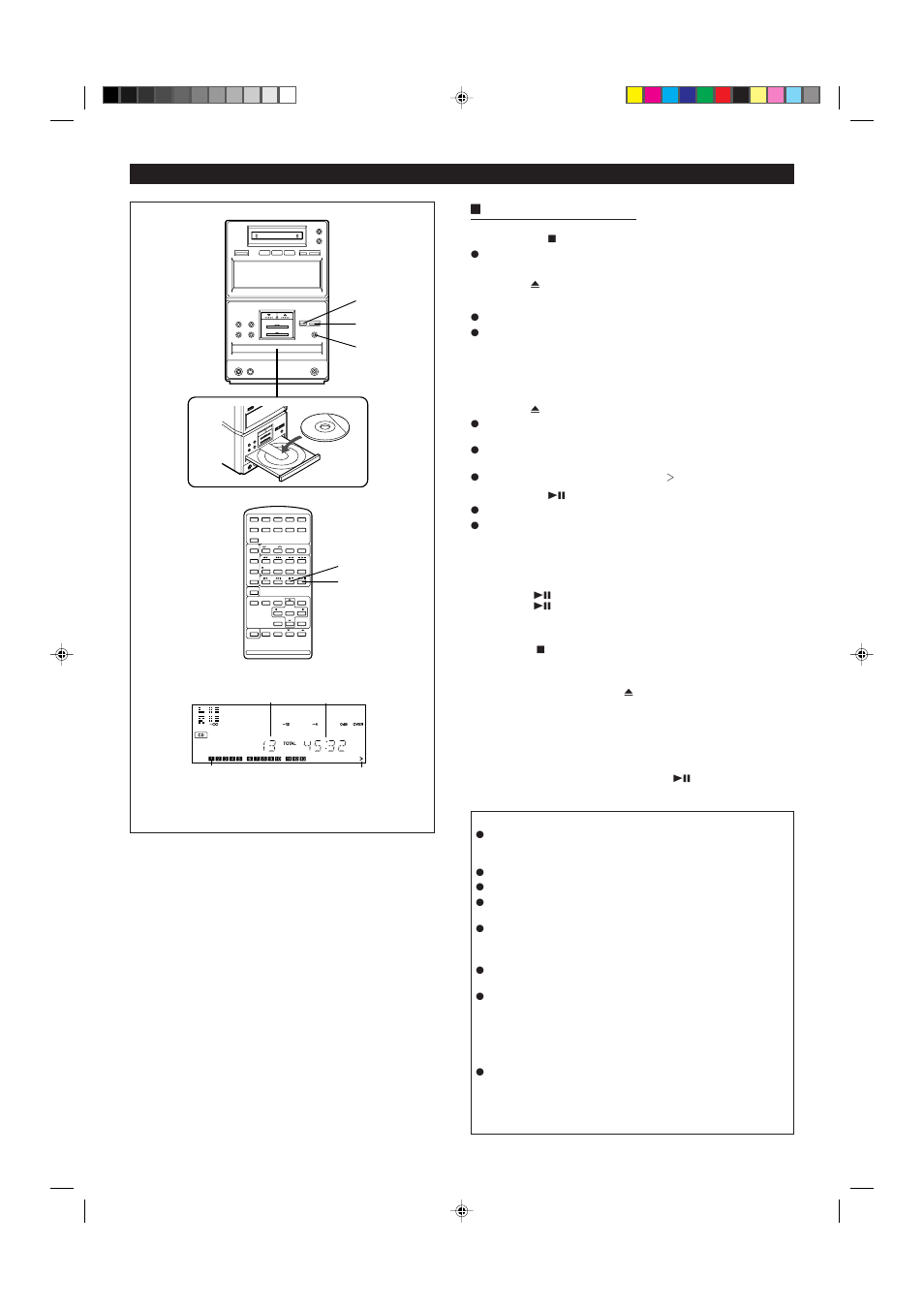 Compact disc operation | Sharp MD X5 User Manual | Page 10 / 44