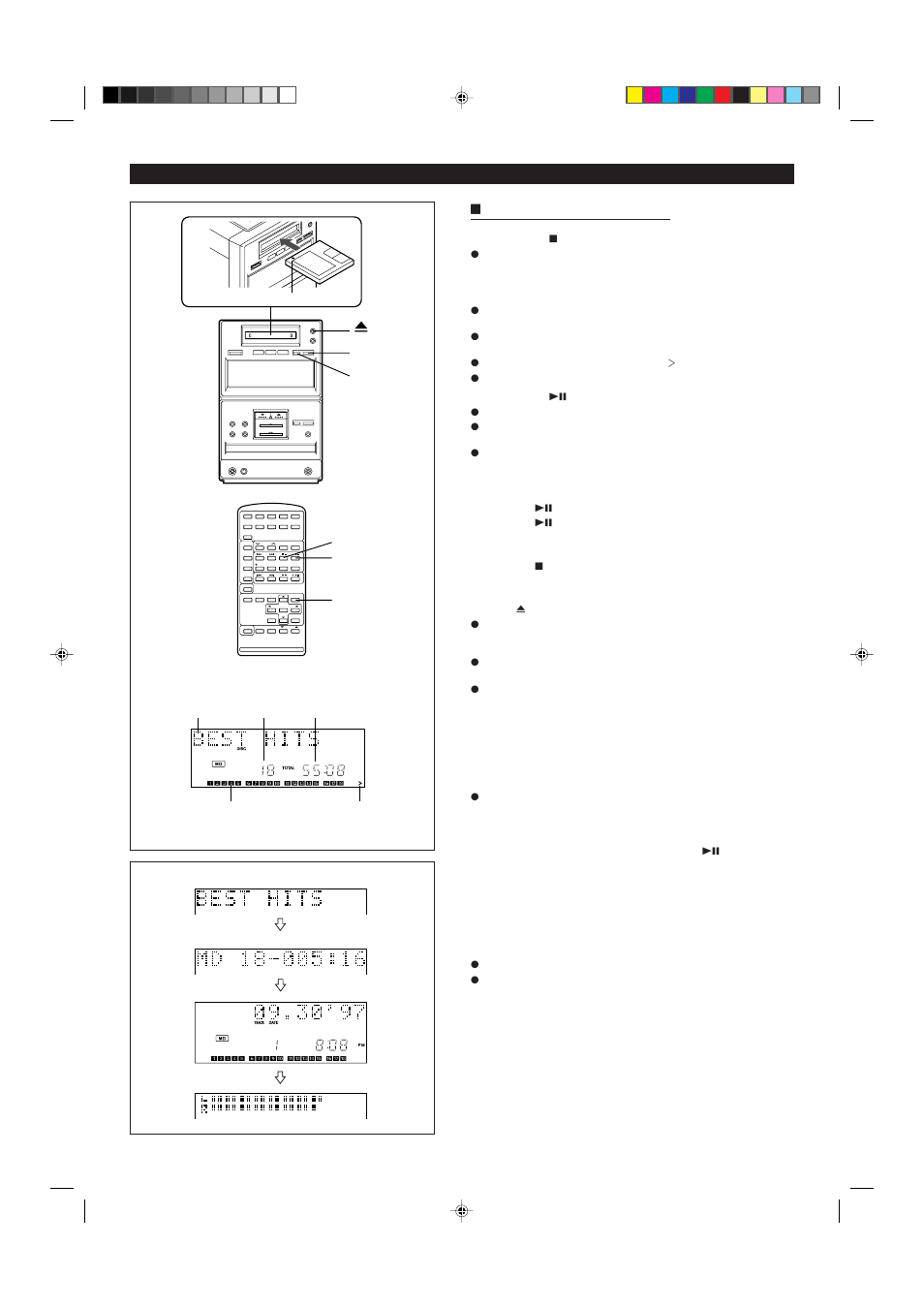 Minidisc operation | Sharp MD X5 User Manual | Page 11 / 44