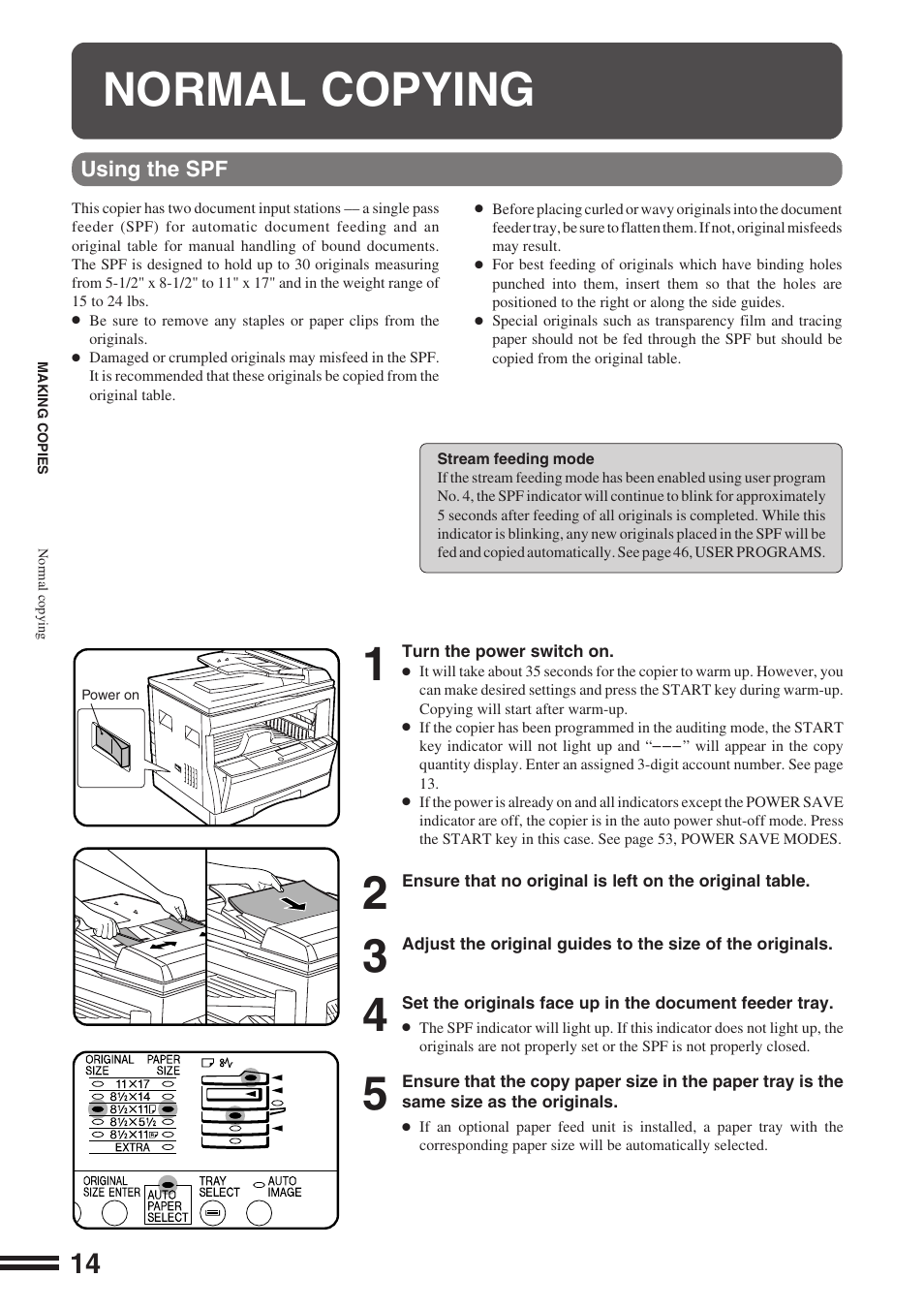 Normal copying | Sharp AR-164 User Manual | Page 16 / 80
