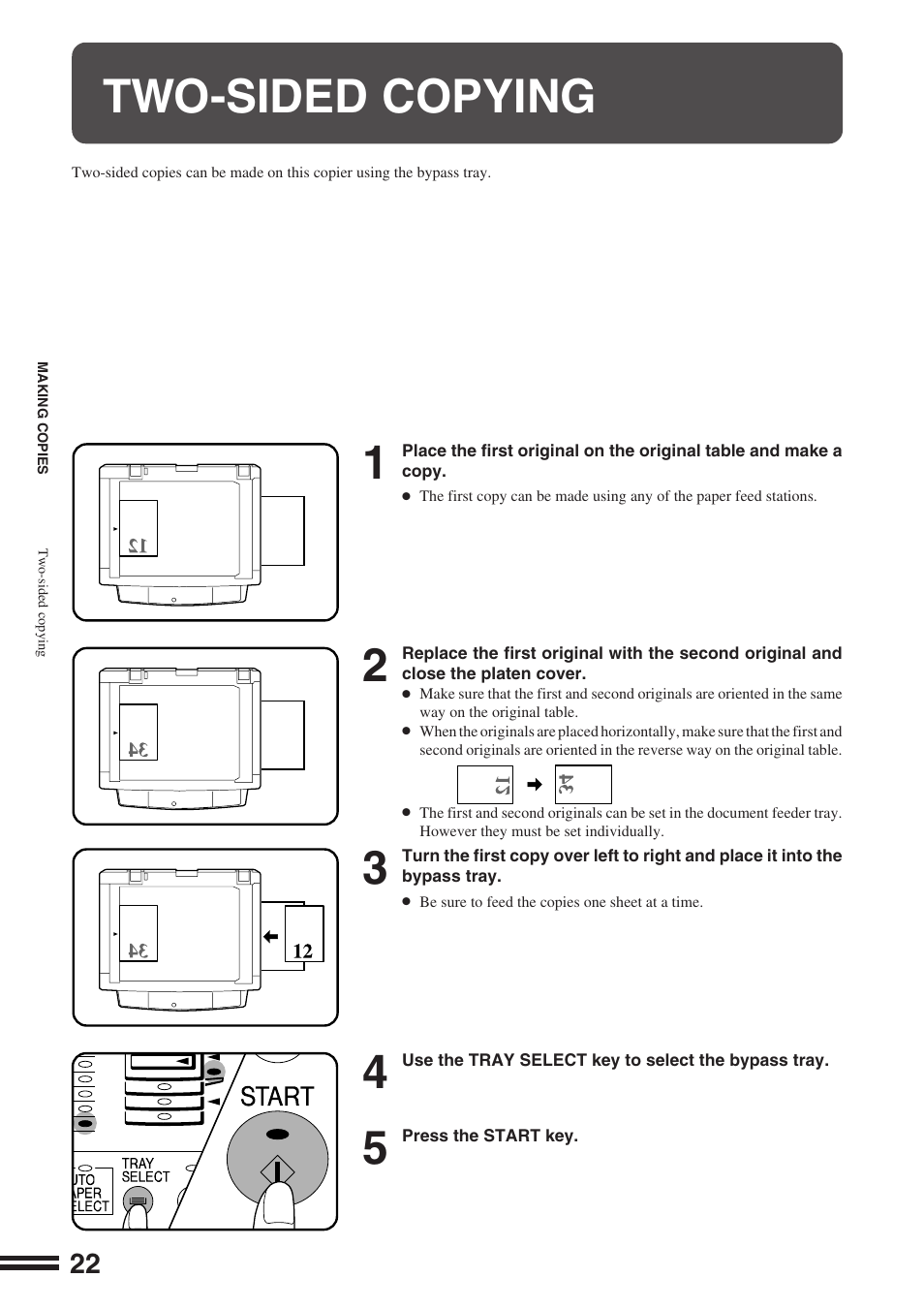 Two-sided copying | Sharp AR-164 User Manual | Page 24 / 80