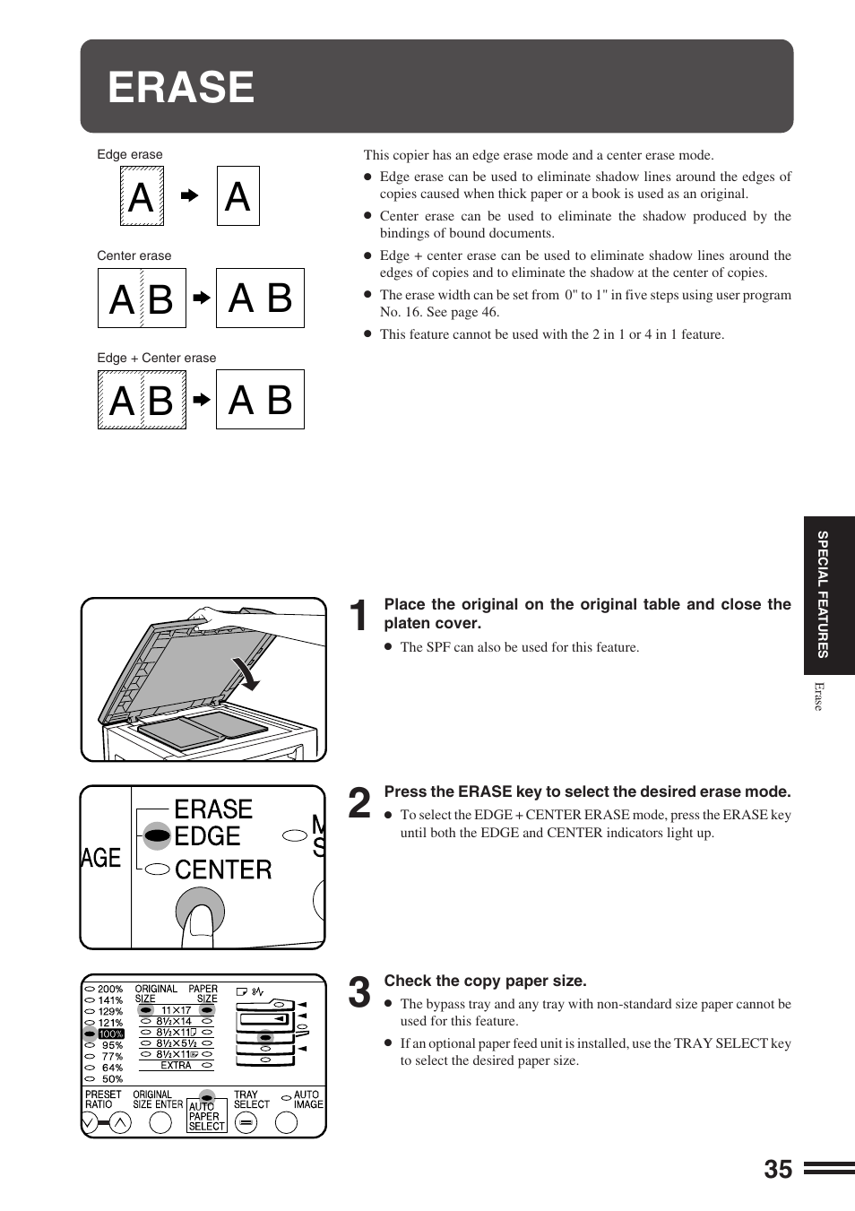 Erase | Sharp AR-164 User Manual | Page 37 / 80