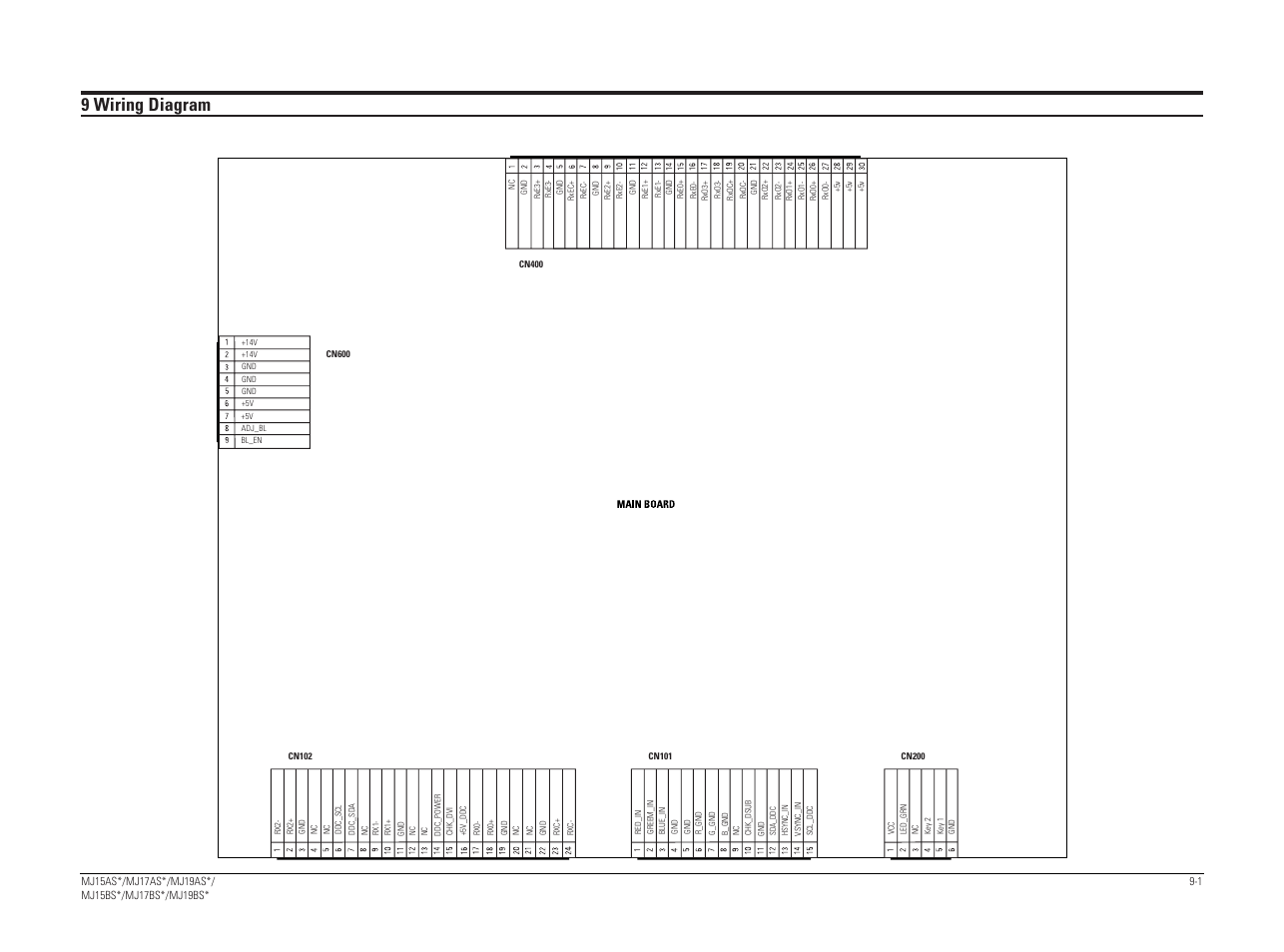 9 wiring diagram | Sharp 910N User Manual | Page 45 / 48