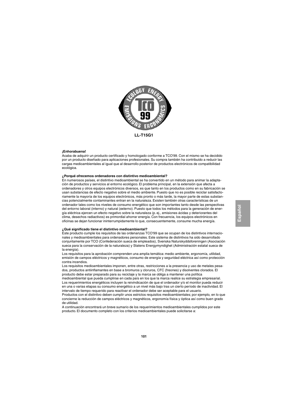 Sharp LL-E15G1 User Manual | Page 101 / 148