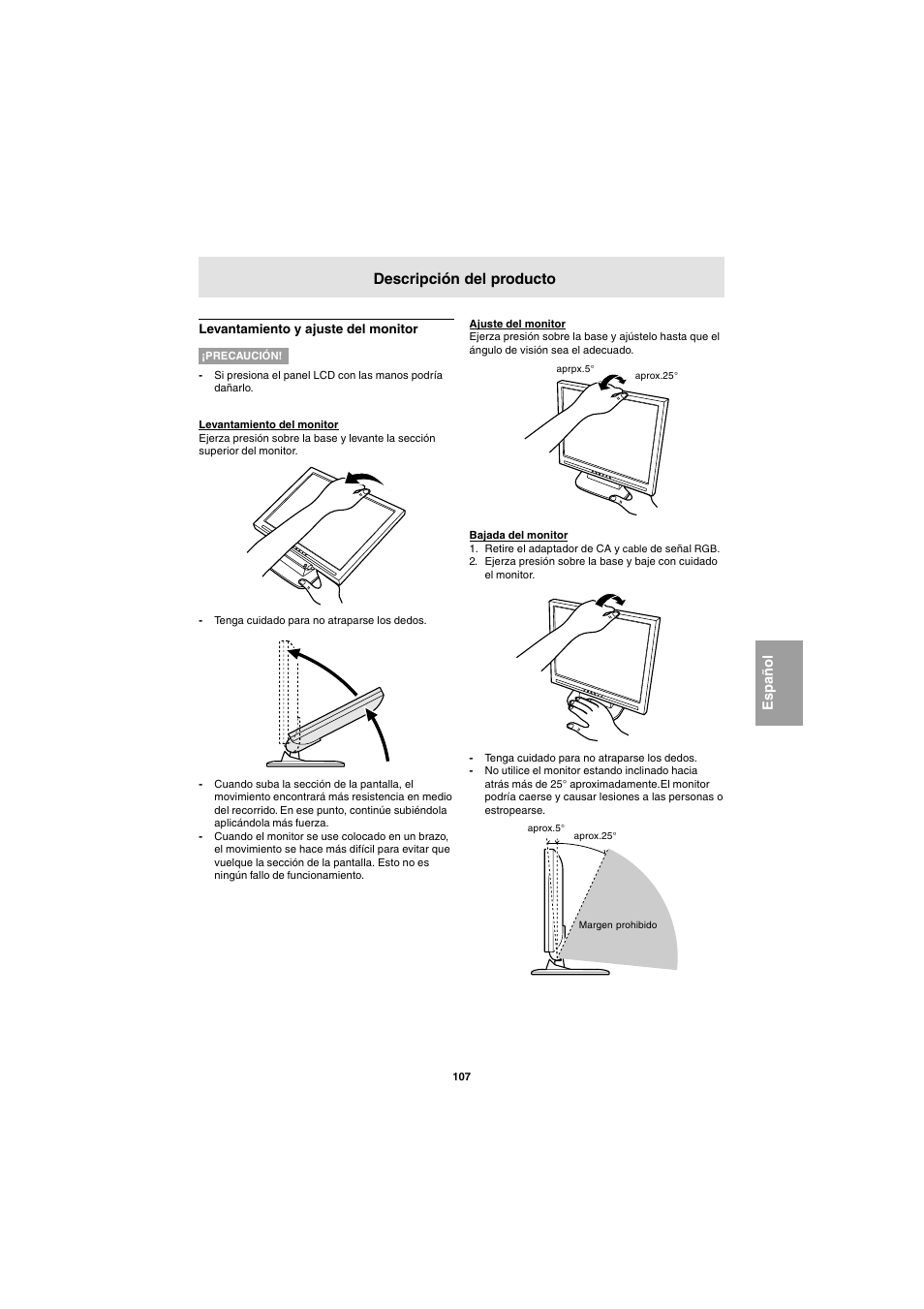 Descripción del producto | Sharp LL-E15G1 User Manual | Page 107 / 148