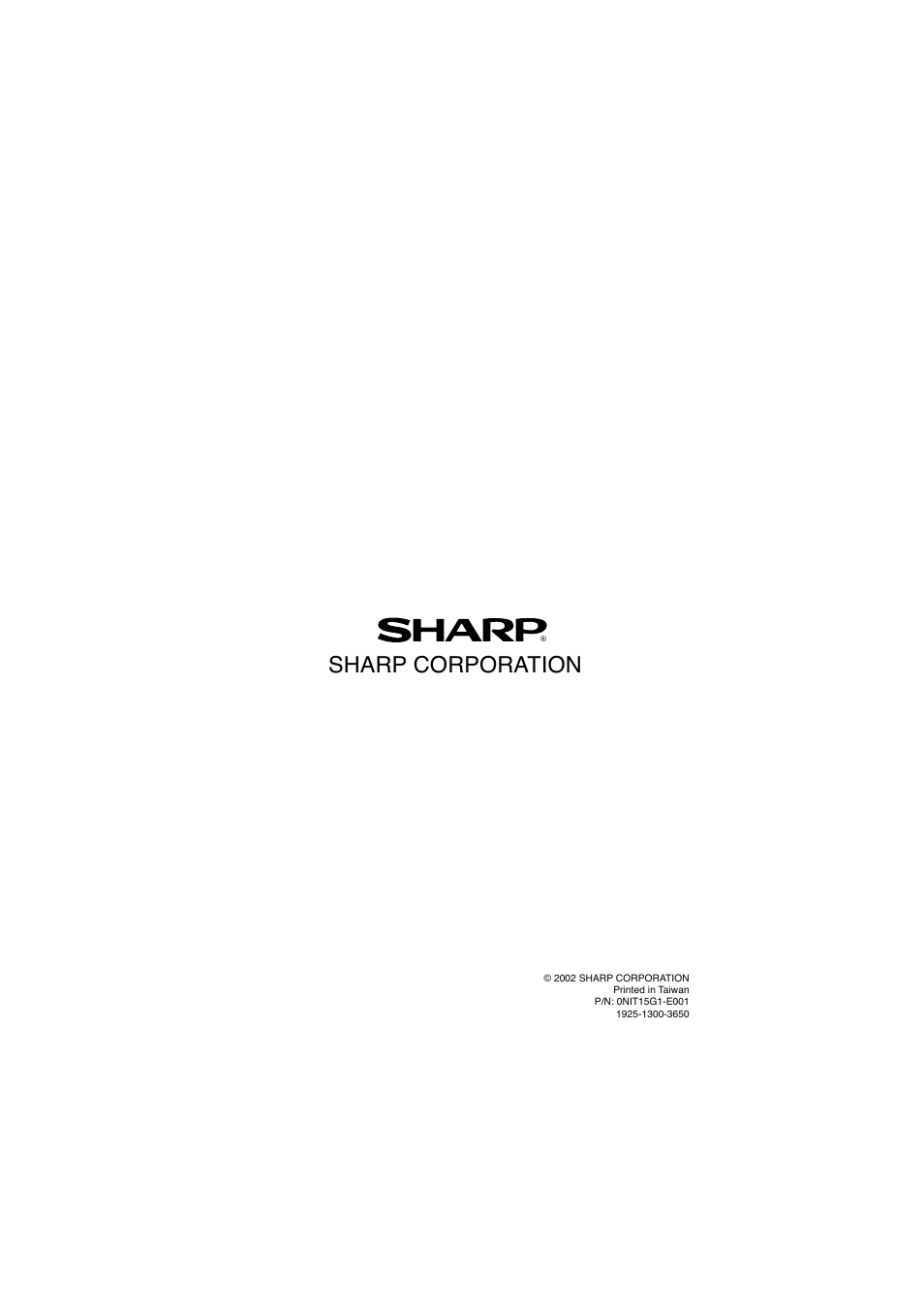 Sharp corporation | Sharp LL-E15G1 User Manual | Page 148 / 148